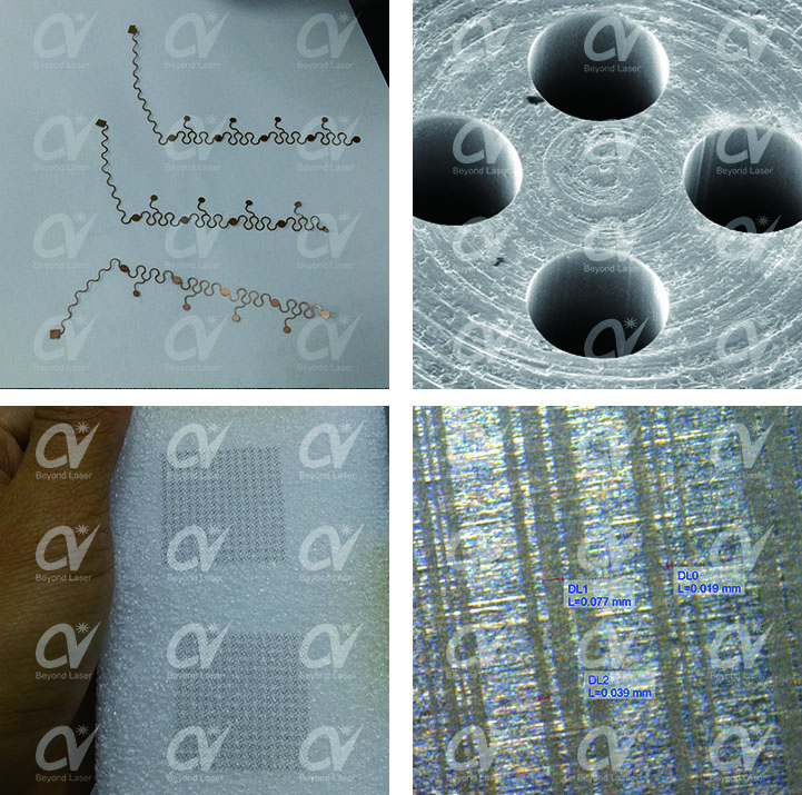 超快皮秒激光切割、鉆孔案例